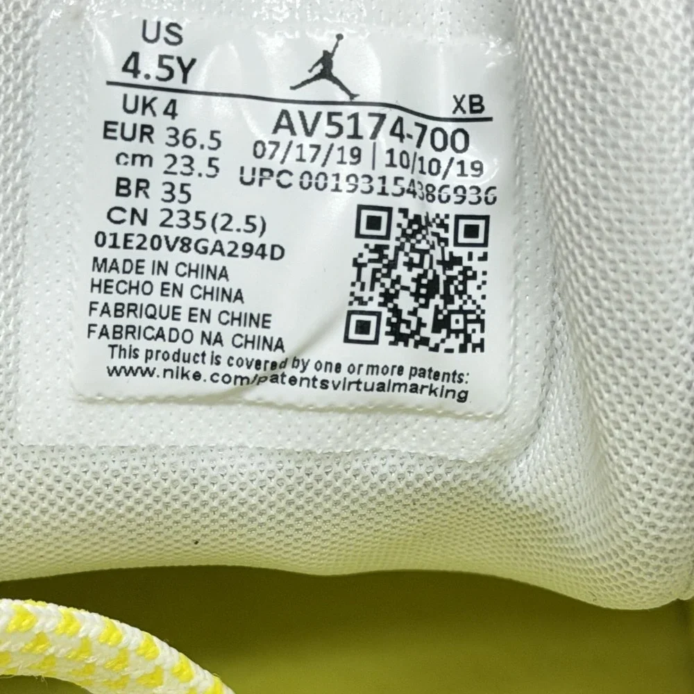 Nike Air Jordan 1 Mid SE GS Rose Patch‎ Dynamic Yellow Kids Size 4.5Y AV5174-700